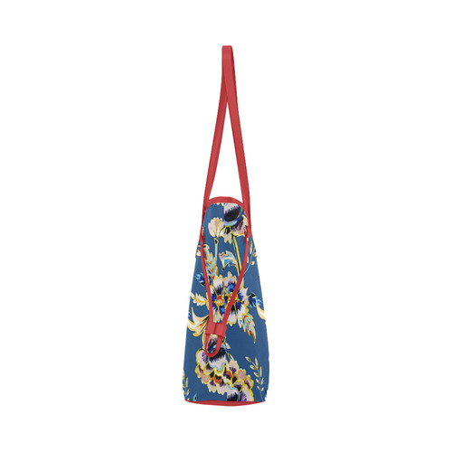 Batik Vintage Floral Pattern Clover Canvas Tote Bag (Model 1661)