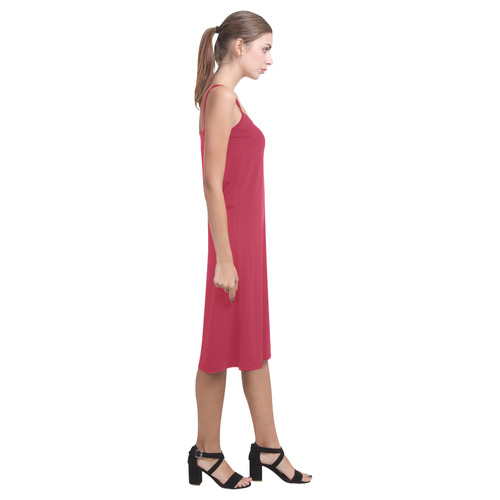 Lipstick Red Alcestis Slip Dress (Model D05)