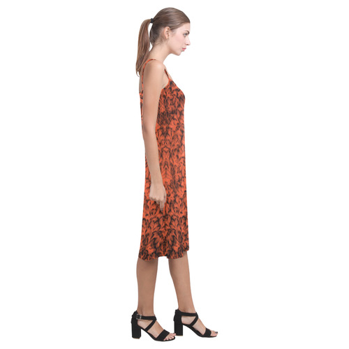 Flame Leaf Alcestis Slip Dress (Model D05)