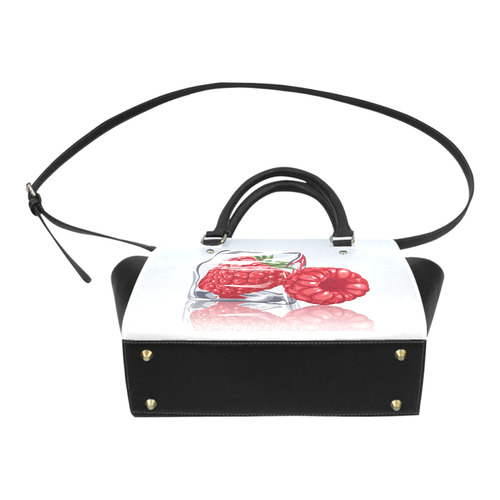 Ice Cube Raspberry Cool Summer Fruit Classic Shoulder Handbag (Model 1653)