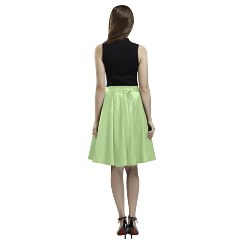 Opaline Green Melete Pleated Midi Skirt (Model D15)