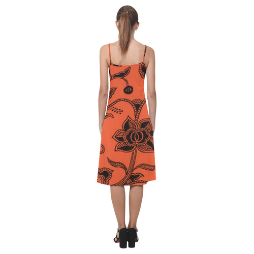 Flame Floral Alcestis Slip Dress (Model D05)