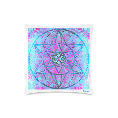 protection through an indigo wave Custom Zippered Pillow Case 16"x16"(Twin Sides)