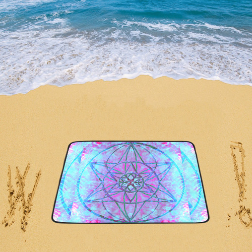 protection through an indigo wave special meditation Beach Mat 78"x 60"