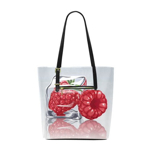 Ice Cube Raspberry Cool Summer Fruit Euramerican Tote Bag/Small (Model 1655)