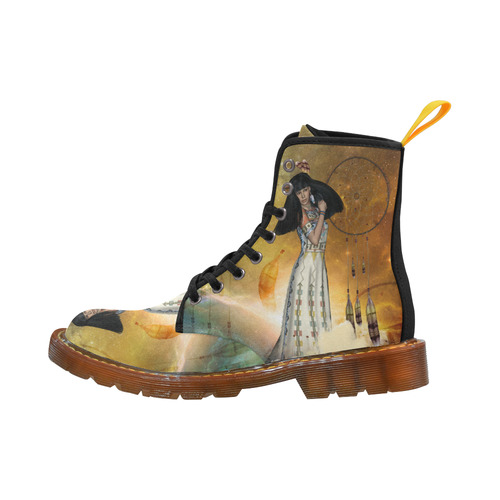 Wonderful indian with dreamcatcher Martin Boots For Men Model 1203H