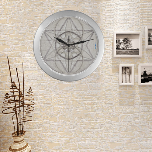 protection through fundamental mineral energy Silver Color Wall Clock