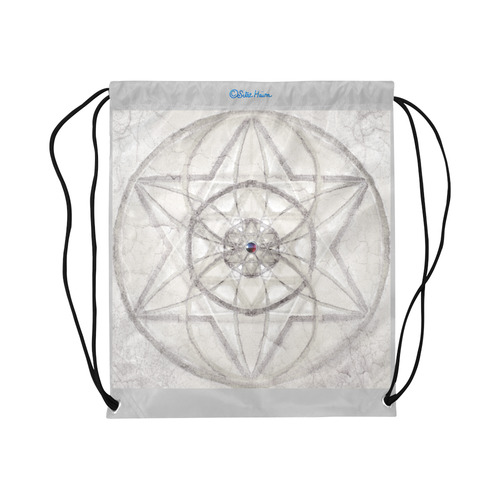 protection through fundamental mineral energy Large Drawstring Bag Model 1604 (Twin Sides)  16.5"(W) * 19.3"(H)