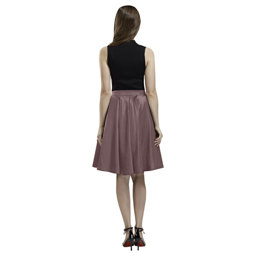 Decadent Chocolate Melete Pleated Midi Skirt (Model D15)