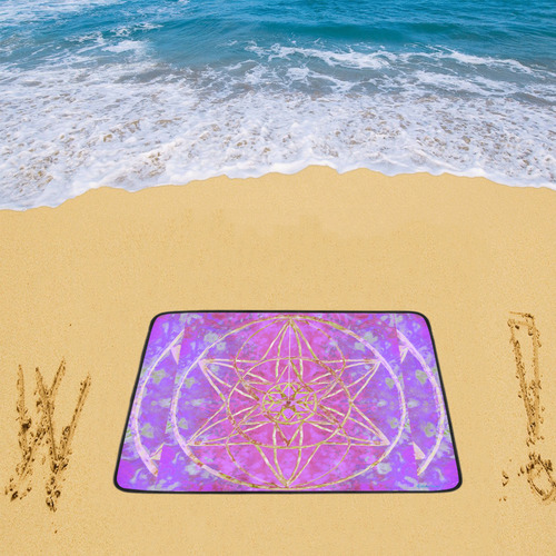 protection in purple colors special meditation mat Beach Mat 78"x 60"