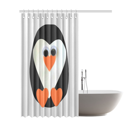 Cute Baby Penguin Shower Curtain 72"x84"