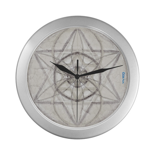 protection through fundamental mineral energy Silver Color Wall Clock