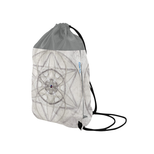 protection through fundamental mineral energy Medium Drawstring Bag Model 1604 (Twin Sides) 13.8"(W) * 18.1"(H)