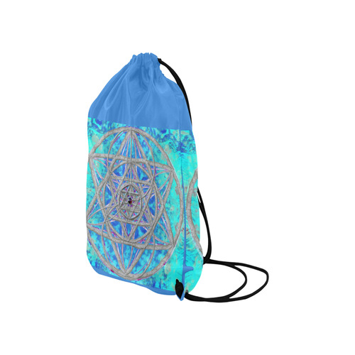 protection in blue harmony Small Drawstring Bag Model 1604 (Twin Sides) 11"(W) * 17.7"(H)