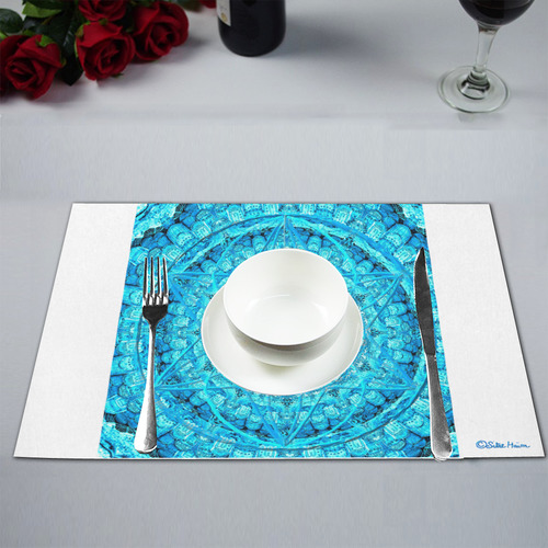 Protection from Jerusalem in blue Placemat 12’’ x 18’’ (Six Pieces)