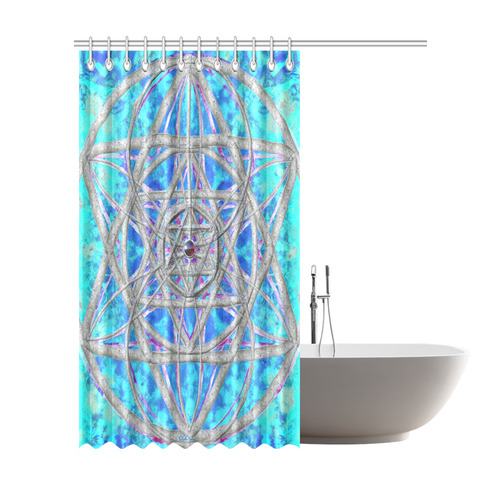 protection in blue harmony Shower Curtain 72"x84"