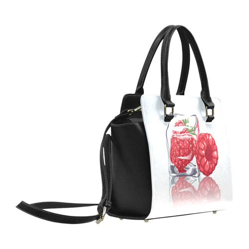 Ice Cube Raspberry Cool Summer Fruit Classic Shoulder Handbag (Model 1653)