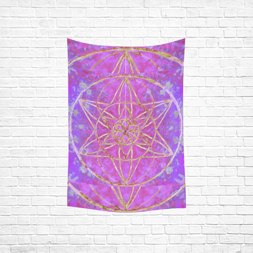 protection in purple colors Cotton Linen Wall Tapestry 40"x 60"