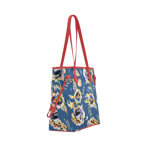 Batik Vintage Floral Pattern Clover Canvas Tote Bag (Model 1661)