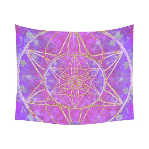 protection in purple colors Cotton Linen Wall Tapestry 60"x 51"