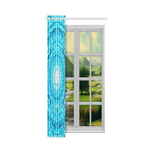 Protection from Jerusalem in blue New Window Curtain 50" x 108"(One Piece)