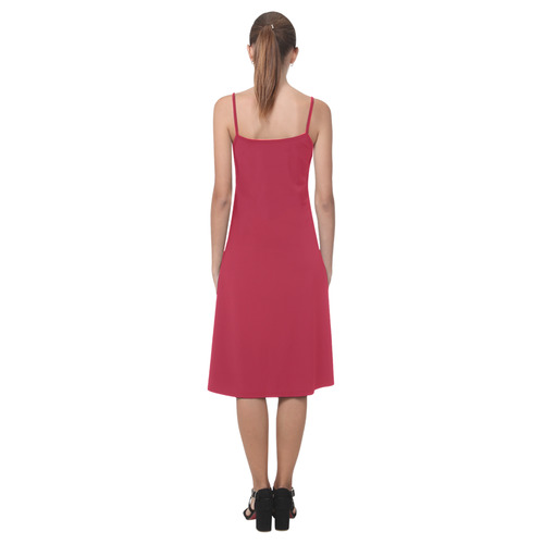 Lipstick Red Alcestis Slip Dress (Model D05)