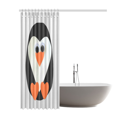 Cute Baby Penguin Shower Curtain 69"x84"