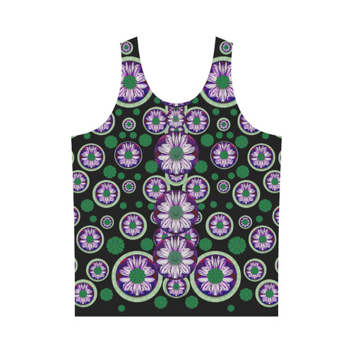 fantasy flower forest  in peacock jungle wood All Over Print Tank Top for Men (Model T43)