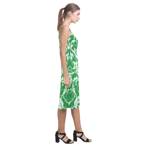 Green Swirls Alcestis Slip Dress (Model D05)