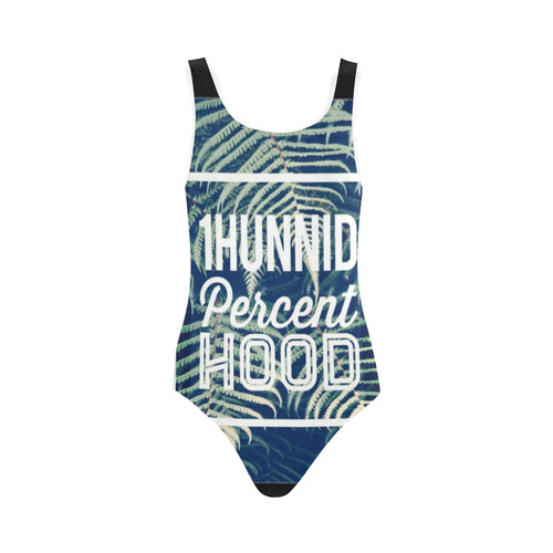 1Hunnid Percent Hood Palm Tree Swim Suit Vest One Piece Swimsuit (Model S04)