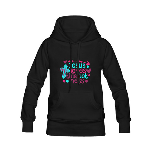 Jesus Loves This Hot Mess Women's Classic Hoodies (Model H07)