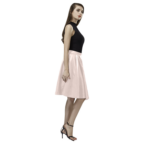 Peach Blush Melete Pleated Midi Skirt (Model D15)