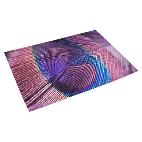 Purple Peacock Feather Azalea Doormat 30" x 18" (Sponge Material)