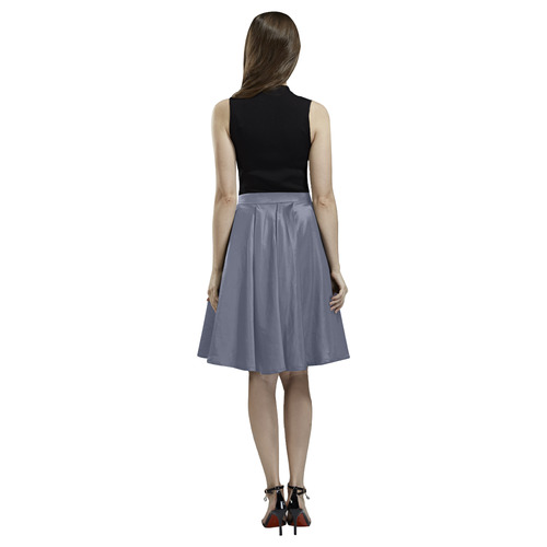 Nightshadow Blue Melete Pleated Midi Skirt (Model D15)