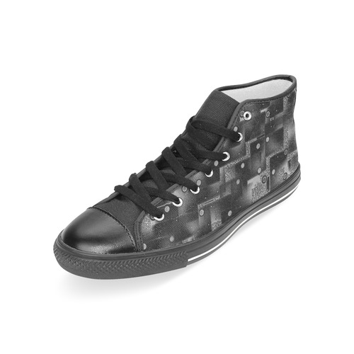 Stucco and Co. B&W - Jera Nour Women's Classic High Top Canvas Shoes (Model 017)