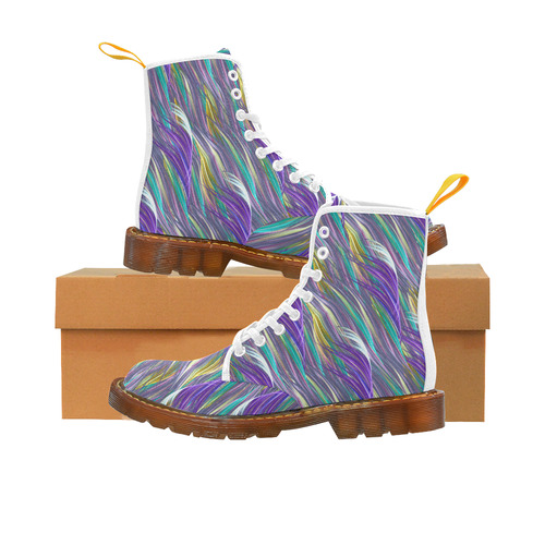 Colorful Punk Hair Fractal Martin Boots For Men Model 1203H