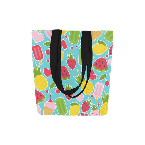 Summer Fruit Hearts Ice Cream Canvas Tote Bag (Model 1657)