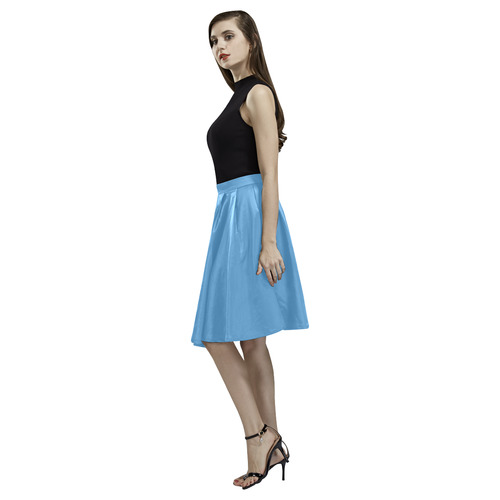 Azure Blue Melete Pleated Midi Skirt (Model D15)