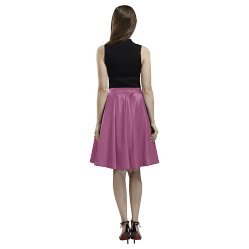 Boysenberry Melete Pleated Midi Skirt (Model D15)