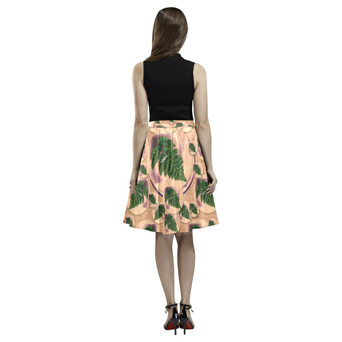 Made In Taiwan pop art Melete Pleated Midi Skirt (Model D15)