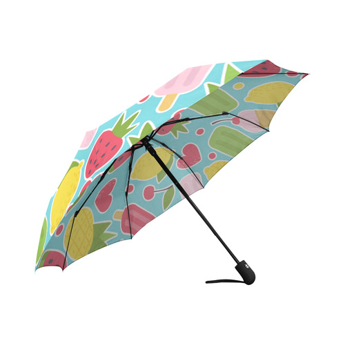 Summer Fruit Hearts Ice Cream Auto-Foldable Umbrella (Model U04)