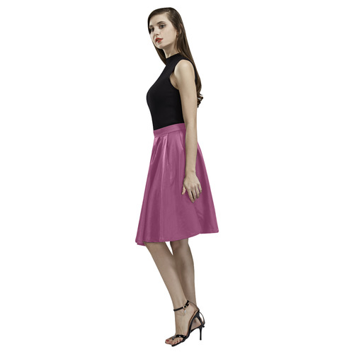 Boysenberry Melete Pleated Midi Skirt (Model D15)