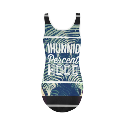 1Hunnid Percent Hood Palm Tree Swim Suit Vest One Piece Swimsuit (Model S04)