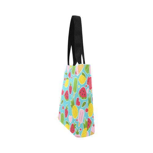 Summer Fruit Hearts Ice Cream Canvas Tote Bag (Model 1657)