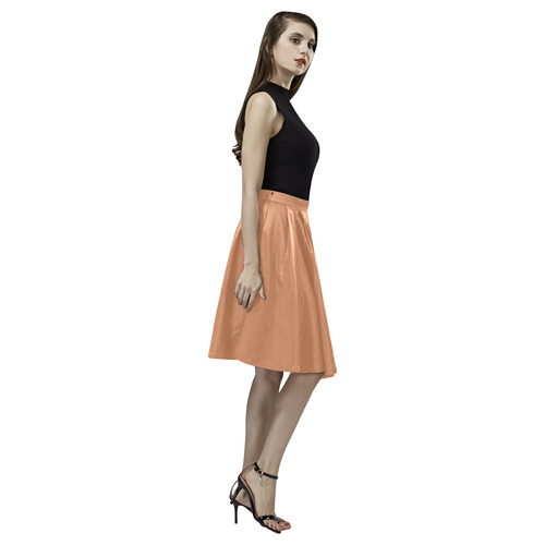 Caramel Melete Pleated Midi Skirt (Model D15)