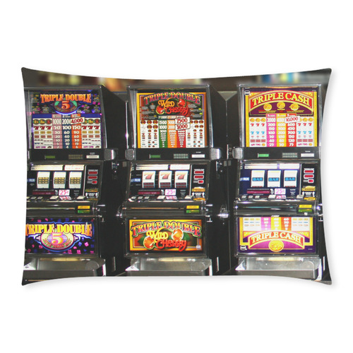 Lucky Slot Machines - Dream Machines Custom Rectangle Pillow Case 20x30 (One Side)
