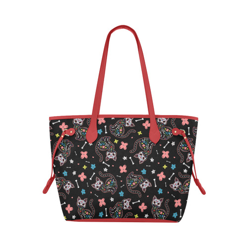 Dia de los Gatos Clover Canvas Tote Bag (Model 1661)