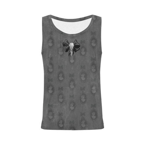 Raven Cameo Gothic Print All Over Print Tank Top for Women (Model T43)