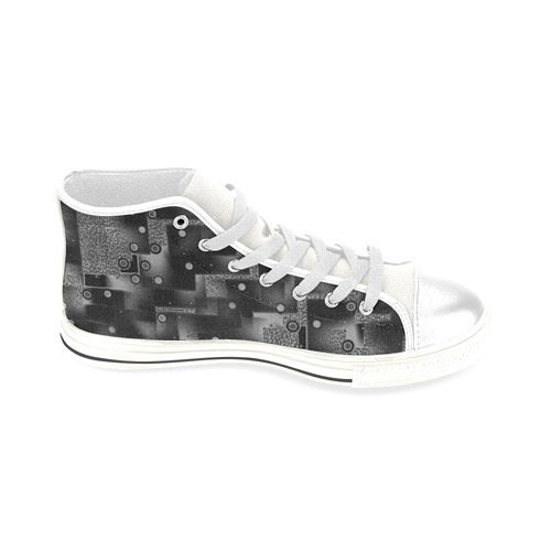 Stucco and Co. B&W - Jera Nour Men’s Classic High Top Canvas Shoes (Model 017)