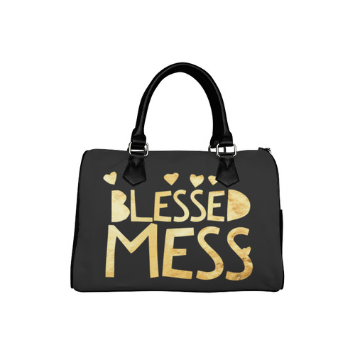 blessed mess hearts Boston Handbag (Model 1621)